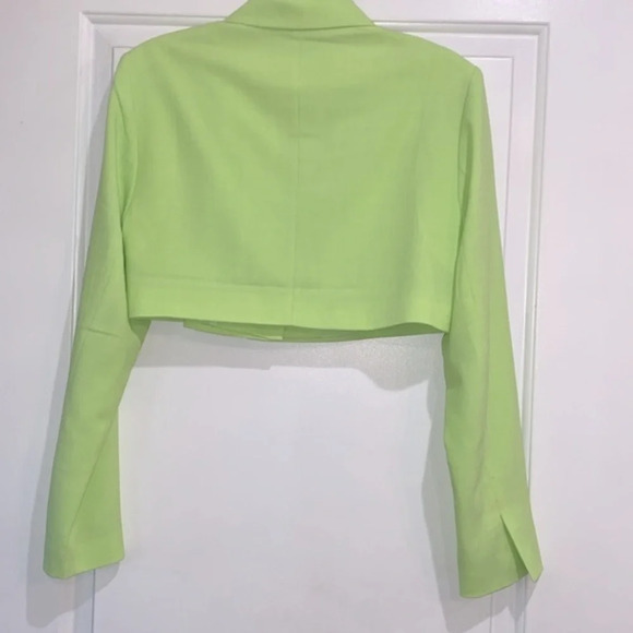 WeWoreWhat lime green wide leg pant suit and jacket size 4 - Picture 16 of 16